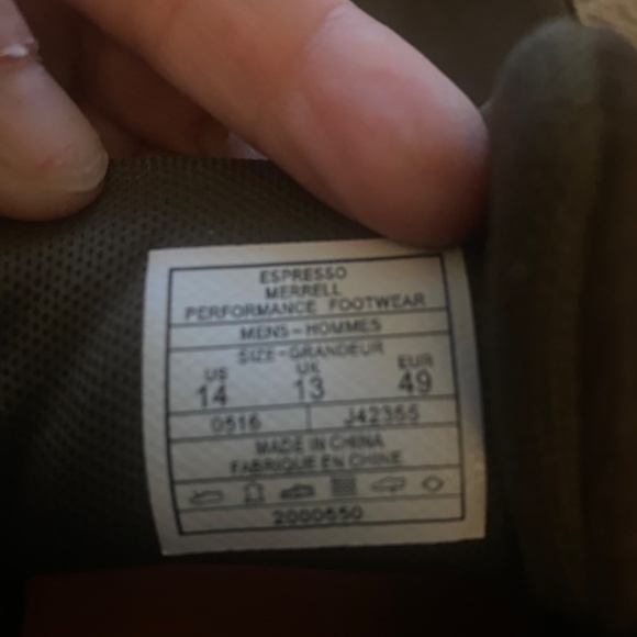 Merrell Espresso Lace Up Casual Shoes Size 14 Mens - Picture 7 of 7